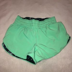 green and black reversible lulu lemon shorts